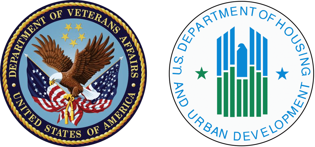 Department of Veterans Affairs and Department of Housing and Urban Development logos